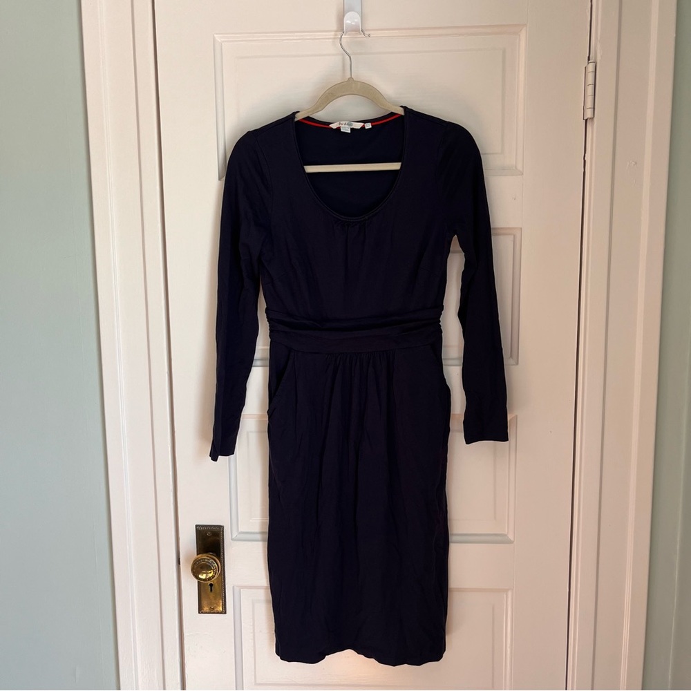 Boden Navy Long-Sleeve Dress